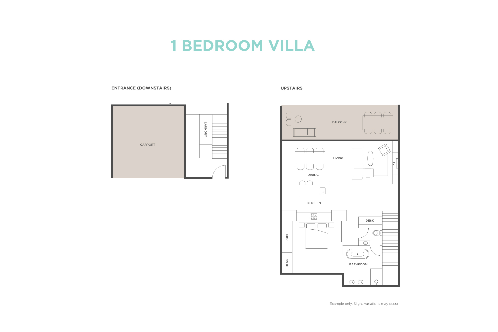 1 Bedroom Ocean View Villa floor plan