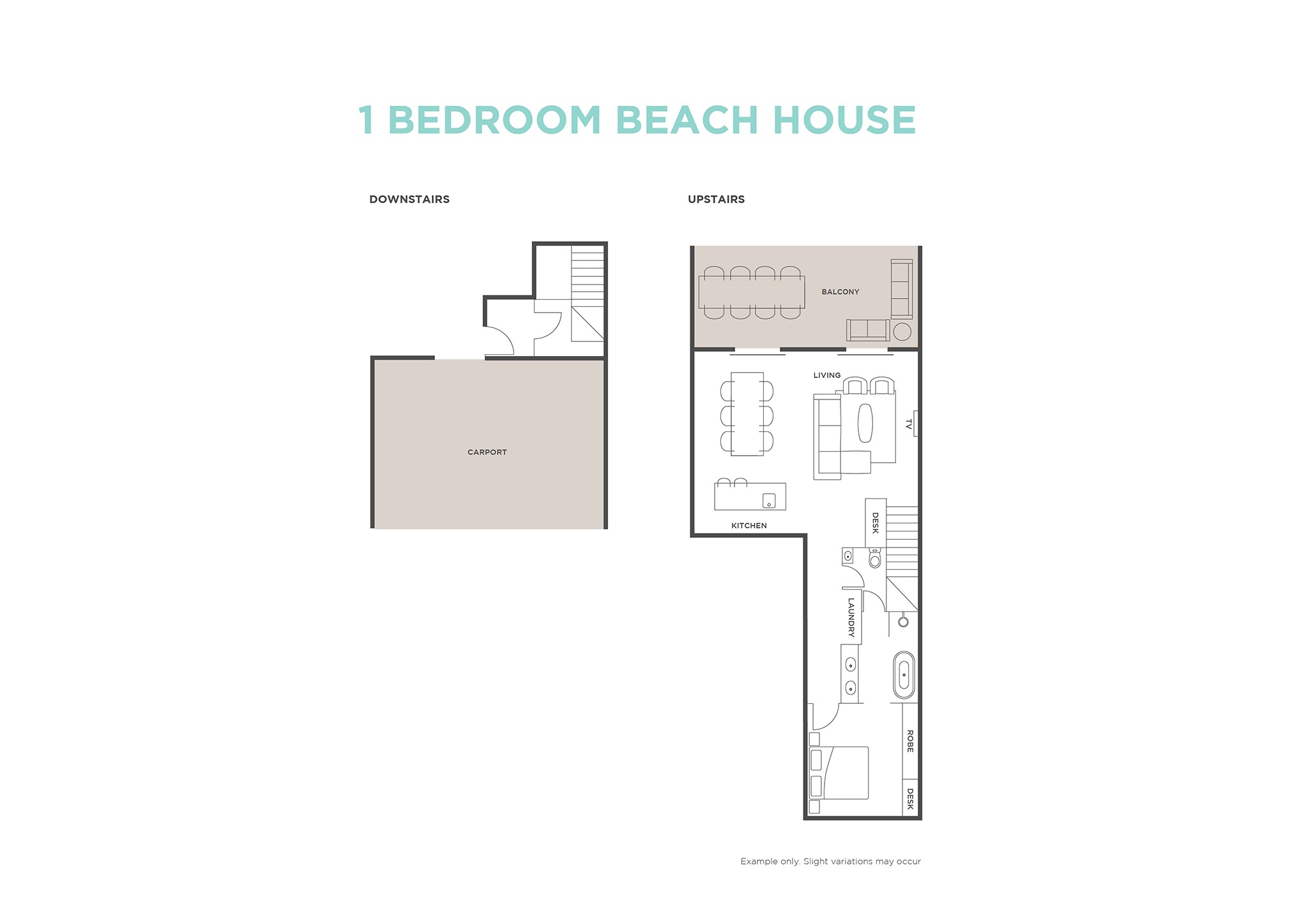 1 Bedroom Beach House floor plan